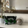 Suede and fabric handbag -GREEN COLLECTION