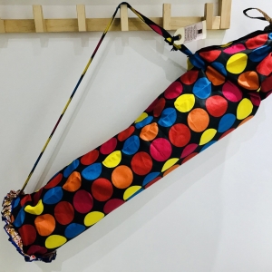 African ‘kitengye’ fabric exercise mat bags - polka dot