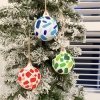 Hand Painted Abstract Christmas Baubles