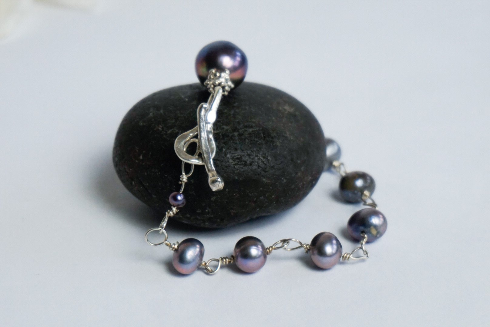 Rosary Style Pearl Bracelet