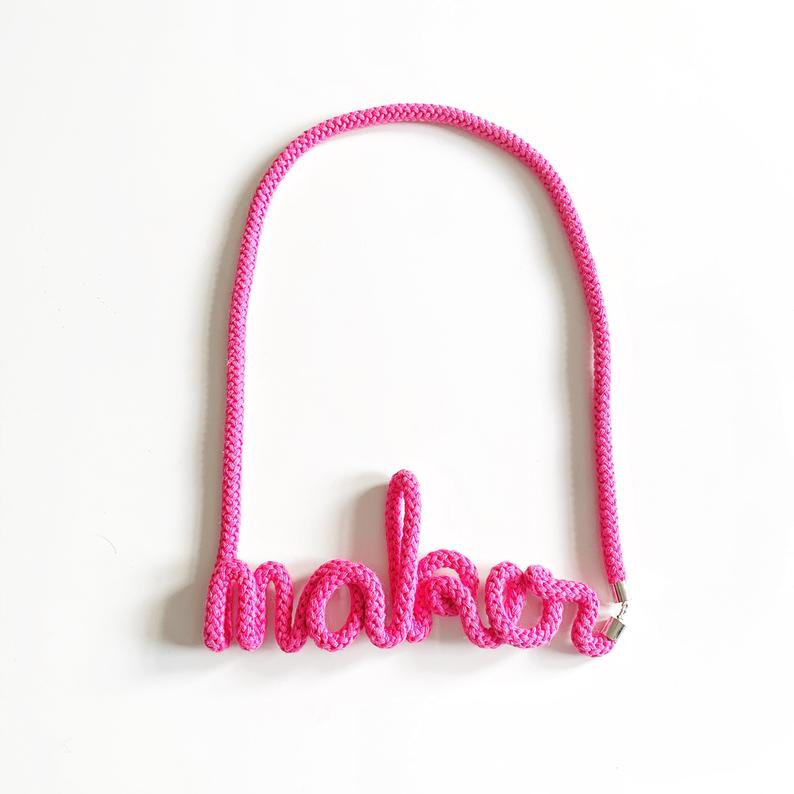 Maker Word Necklace – Handmade by Tinni