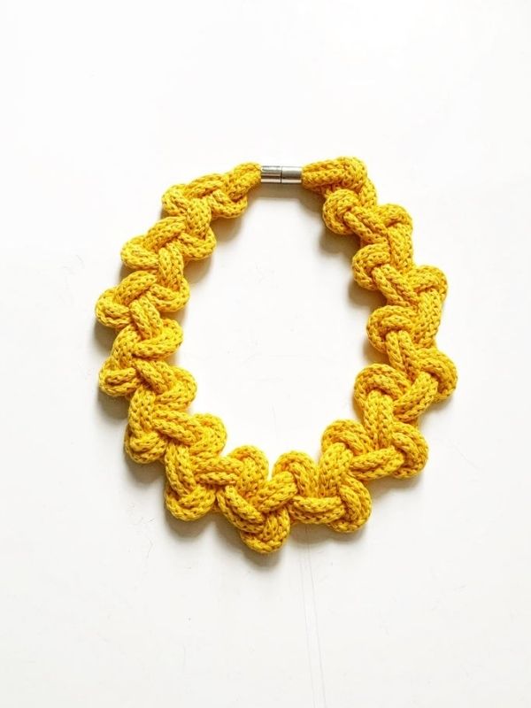Lilly Necklace by Handmade by Tinni in Yellow – Pop up