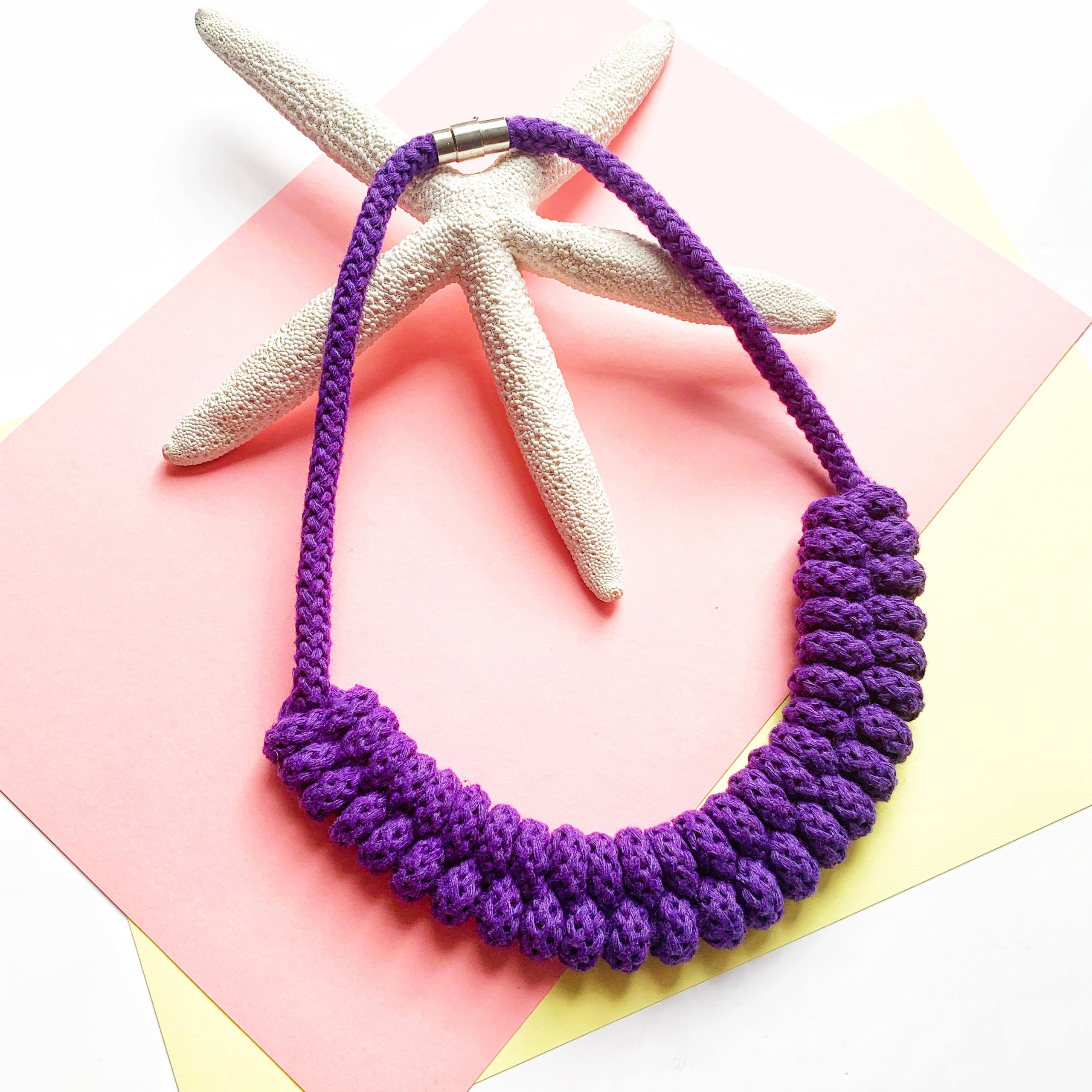 Maya Necklace by Handemade by Tinni in Purple 3