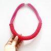 Rita Necklace by Handmade by Tinni in Red Pink 4