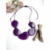purple tagua jewellery necklace adjustable