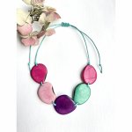 tagua pink motherdays necklace ethical fairtrade