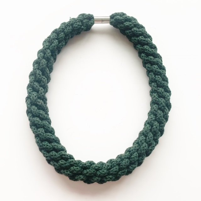 Emilia Necklace by Handmade by Tinni in Forest Green 3