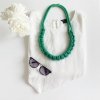 The Knotty Necklace Emerald Green Handmade By Tinni Lifestyle Shot 5 Copy