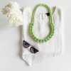 The Knotty Necklace Lime Green Handmade By Tinni Lifestyle Shot Copy