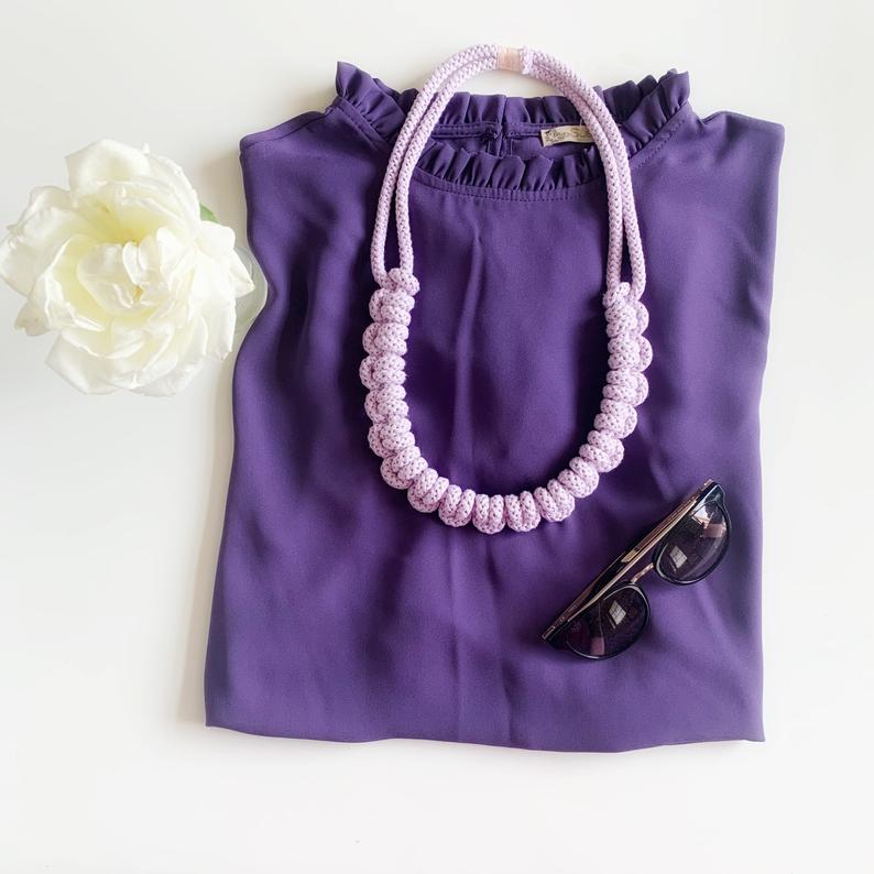 The Knotty Necklace – Violet – Handmade By Tinni – Lifestyle Shot (7) – Copy