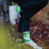 Green striped socks
